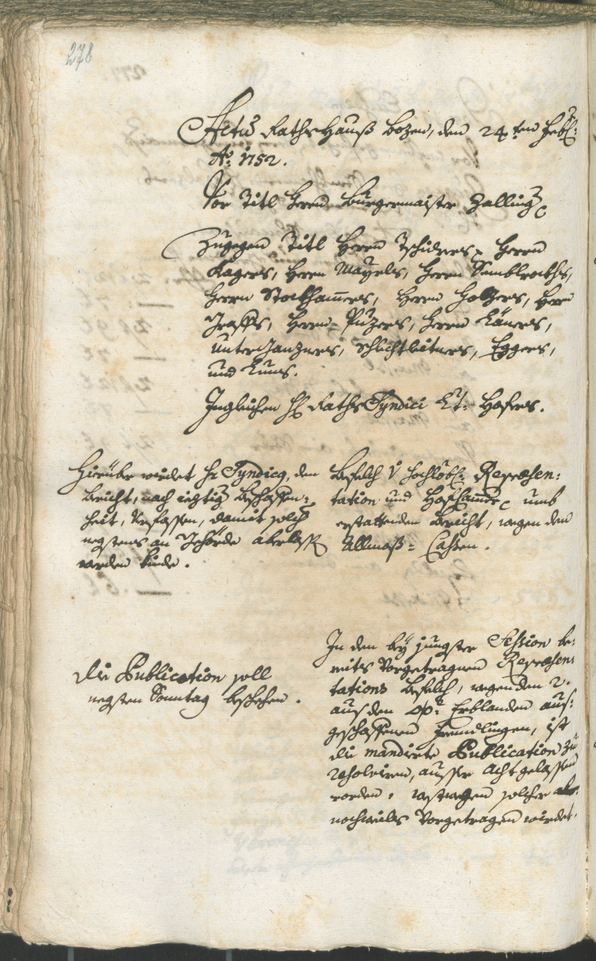 Civic Archives of Bozen-Bolzano - BOhisto Ratsprotokoll 1750/53 