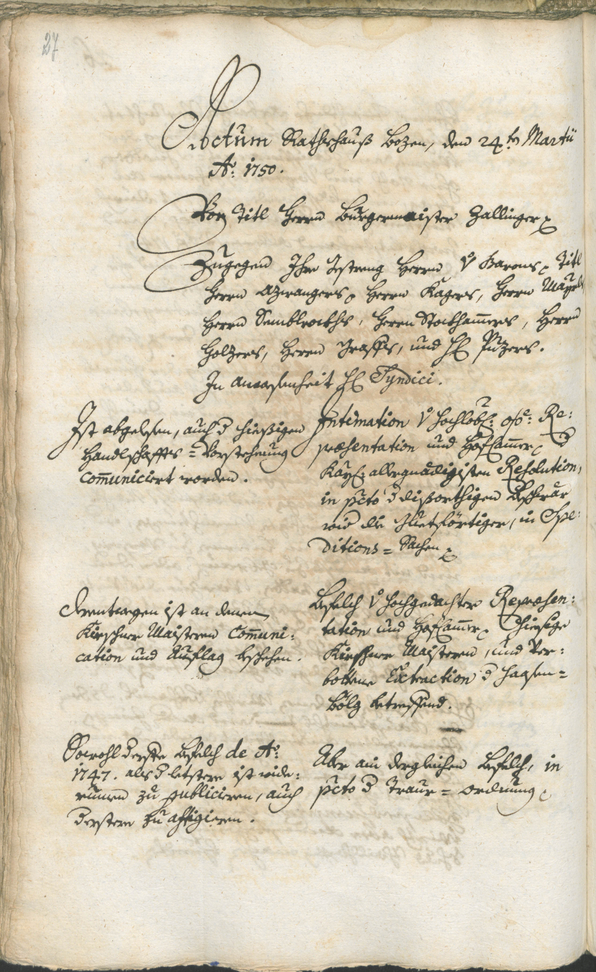 Civic Archives of Bozen-Bolzano - BOhisto Ratsprotokoll 1750/53 