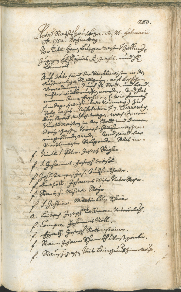 Archivio Storico della Città di Bolzano - BOhisto protocollo consiliare 1750/53 