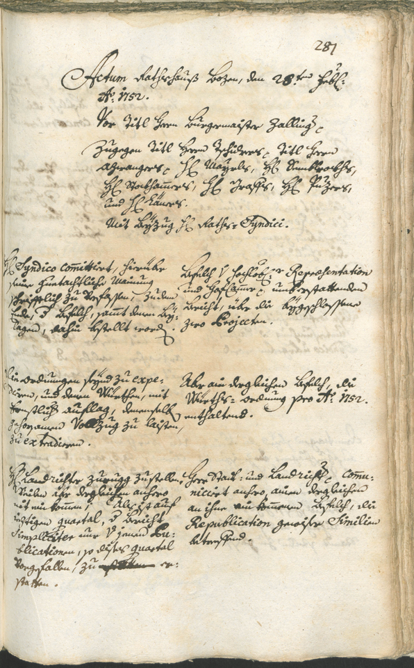 Archivio Storico della Città di Bolzano - BOhisto protocollo consiliare 1750/53 