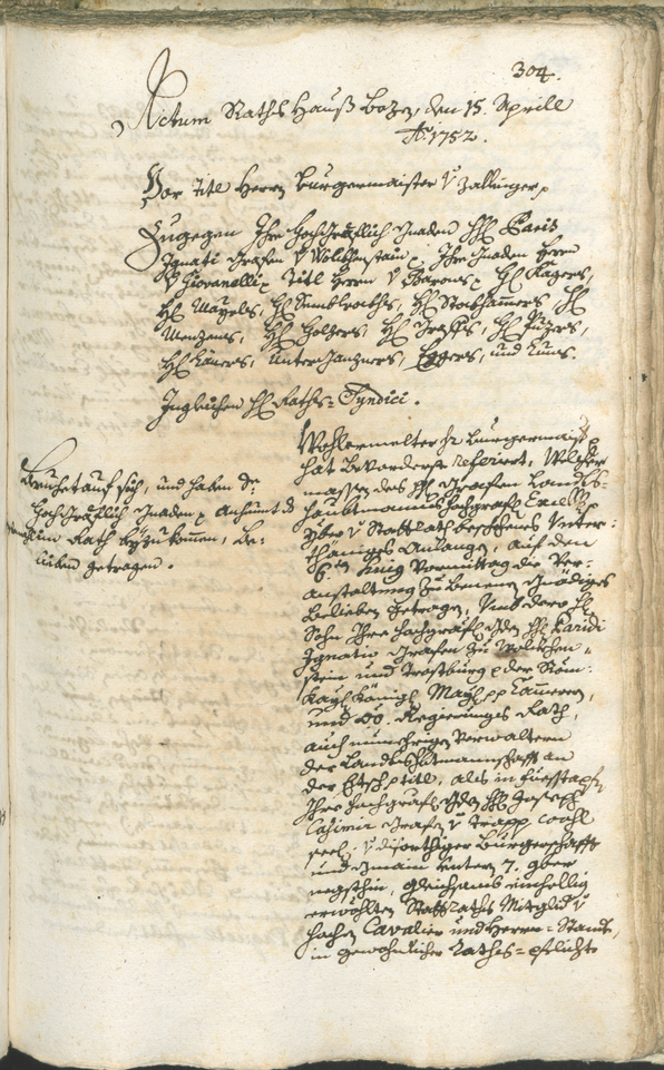 Archivio Storico della Città di Bolzano - BOhisto protocollo consiliare 1750/53 