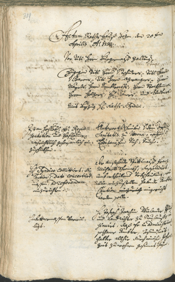 Archivio Storico della Città di Bolzano - BOhisto protocollo consiliare 1750/53 