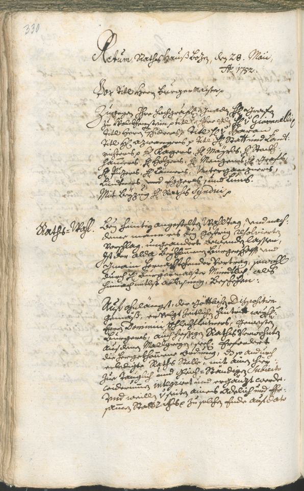 Archivio Storico della Città di Bolzano - BOhisto protocollo consiliare 1750/53 