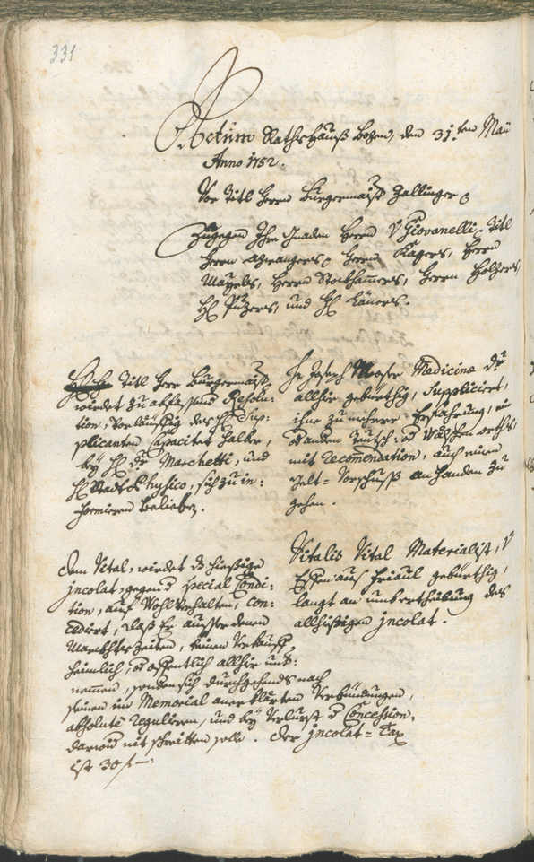 Archivio Storico della Città di Bolzano - BOhisto protocollo consiliare 1750/53 