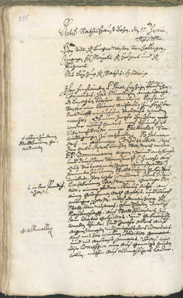 Archivio Storico della Città di Bolzano - BOhisto protocollo consiliare 1750/53 