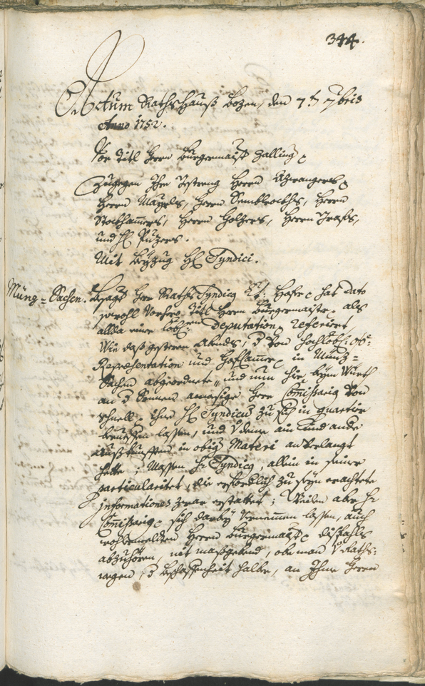 Archivio Storico della Città di Bolzano - BOhisto protocollo consiliare 1750/53 