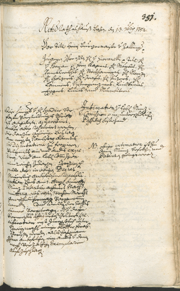 Civic Archives of Bozen-Bolzano - BOhisto Ratsprotokoll 1750/53 