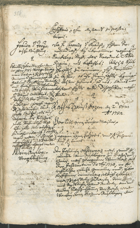 Archivio Storico della Città di Bolzano - BOhisto protocollo consiliare 1750/53 