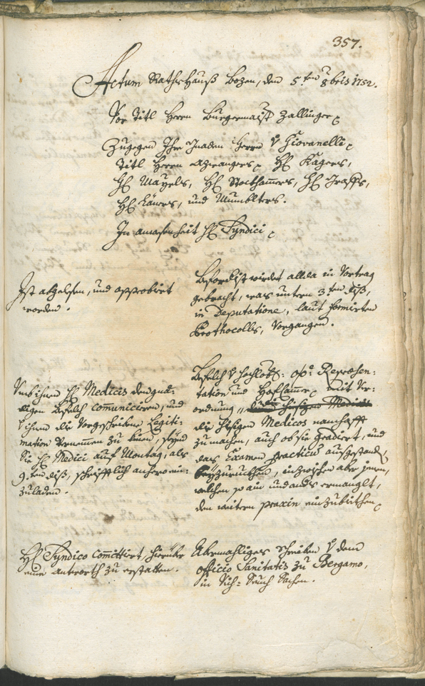 Archivio Storico della Città di Bolzano - BOhisto protocollo consiliare 1750/53 