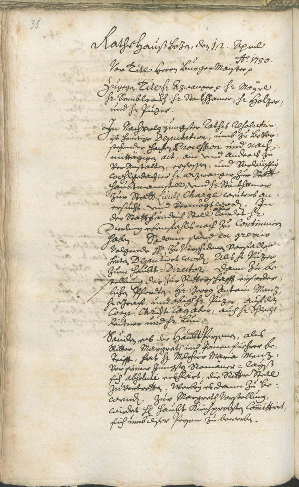 Civic Archives of Bozen-Bolzano - BOhisto Ratsprotokoll 1750/53 