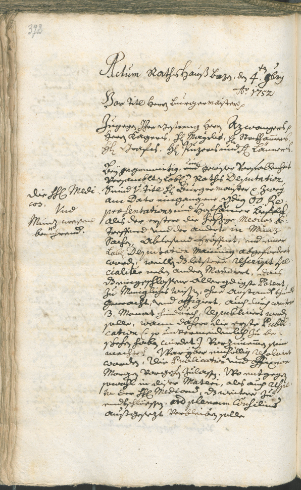 Civic Archives of Bozen-Bolzano - BOhisto Ratsprotokoll 1750/53 