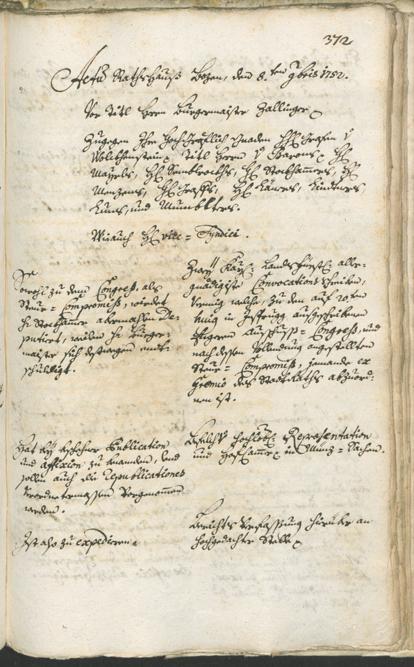 Archivio Storico della Città di Bolzano - BOhisto protocollo consiliare 1750/53 