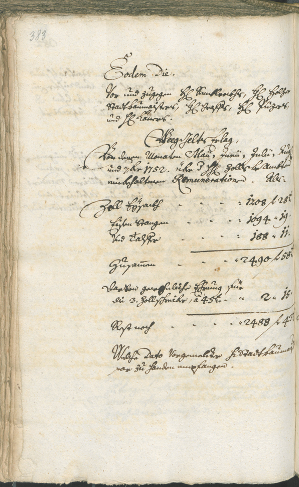 Civic Archives of Bozen-Bolzano - BOhisto Ratsprotokoll 1750/53 