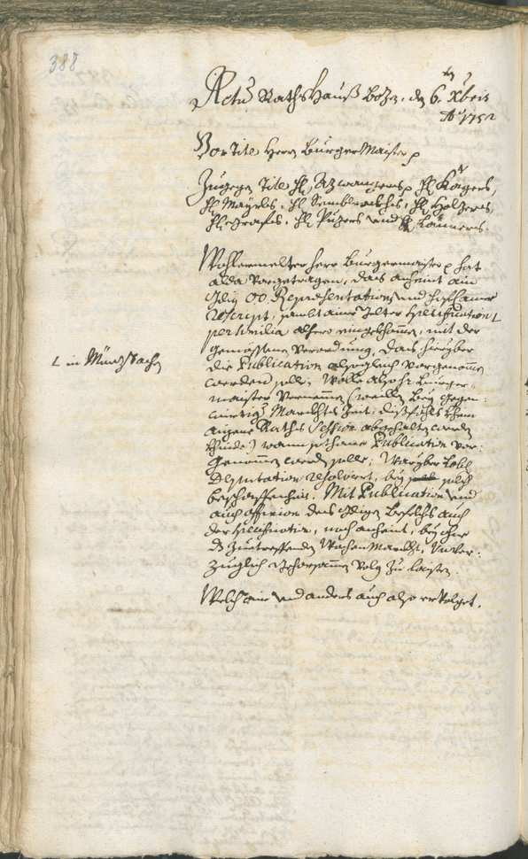 Archivio Storico della Città di Bolzano - BOhisto protocollo consiliare 1750/53 