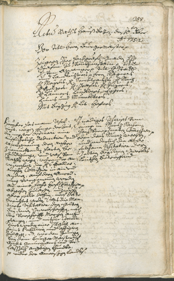 Civic Archives of Bozen-Bolzano - BOhisto Ratsprotokoll 1750/53 