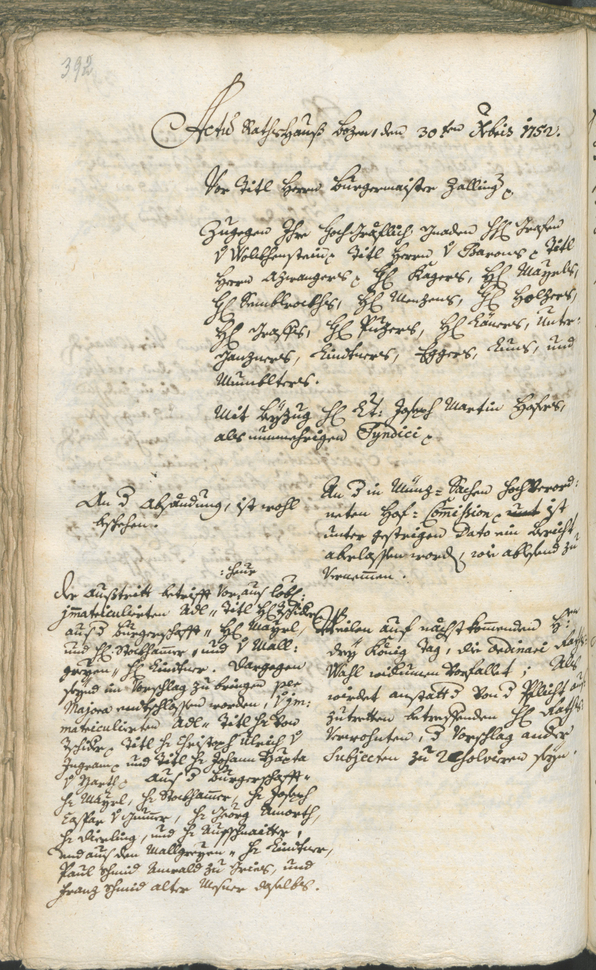 Archivio Storico della Città di Bolzano - BOhisto protocollo consiliare 1750/53 