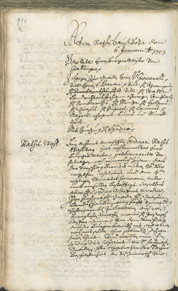 Archivio Storico della Città di Bolzano - BOhisto protocollo consiliare 1750/53 