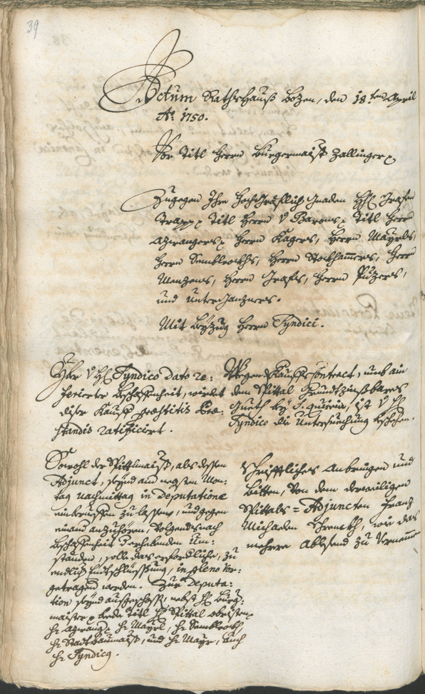 Archivio Storico della Città di Bolzano - BOhisto protocollo consiliare 1750/53 