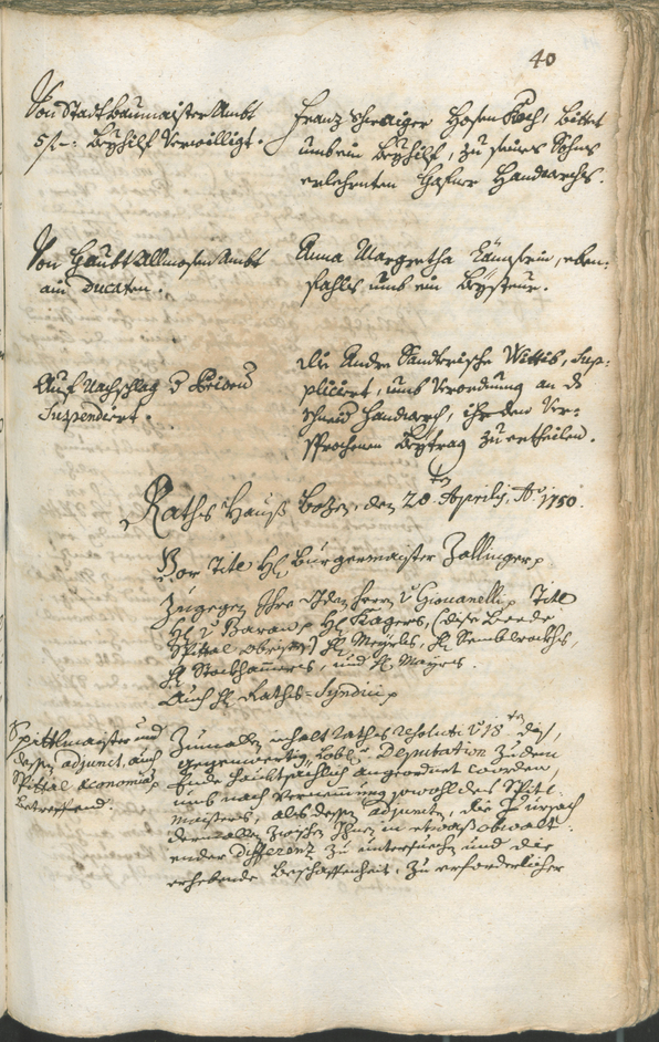 Civic Archives of Bozen-Bolzano - BOhisto Ratsprotokoll 1750/53 