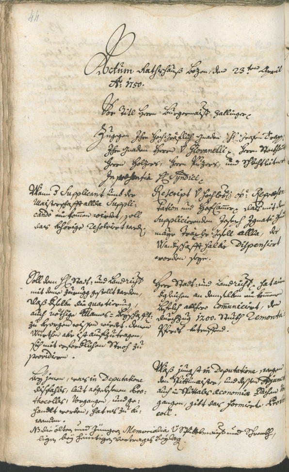 Civic Archives of Bozen-Bolzano - BOhisto Ratsprotokoll 1750/53 