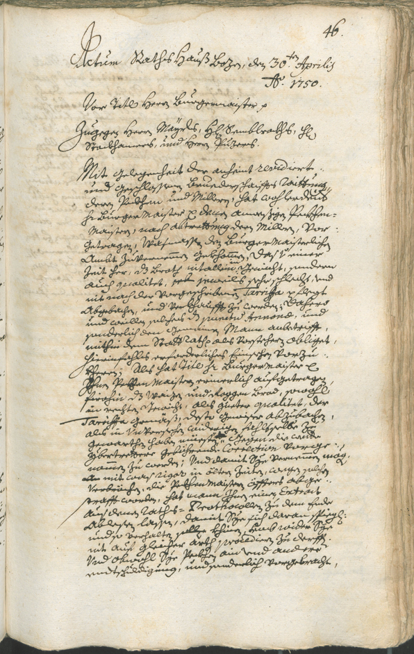 Archivio Storico della Città di Bolzano - BOhisto protocollo consiliare 1750/53 