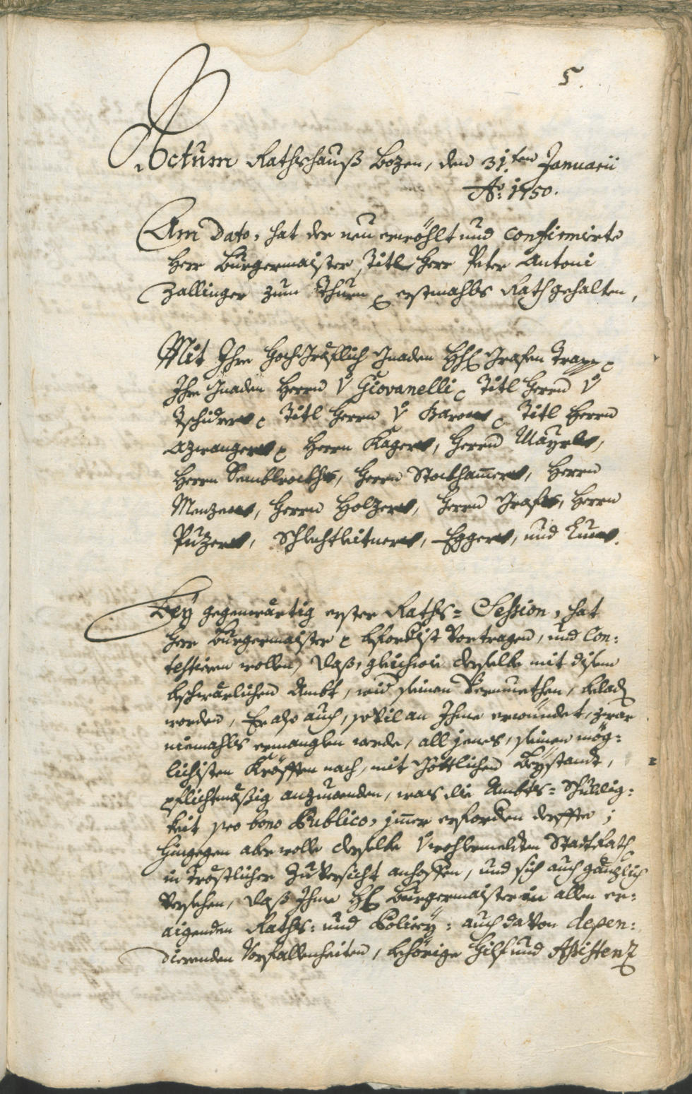 Civic Archives of Bozen-Bolzano - BOhisto Ratsprotokoll 1750/53 