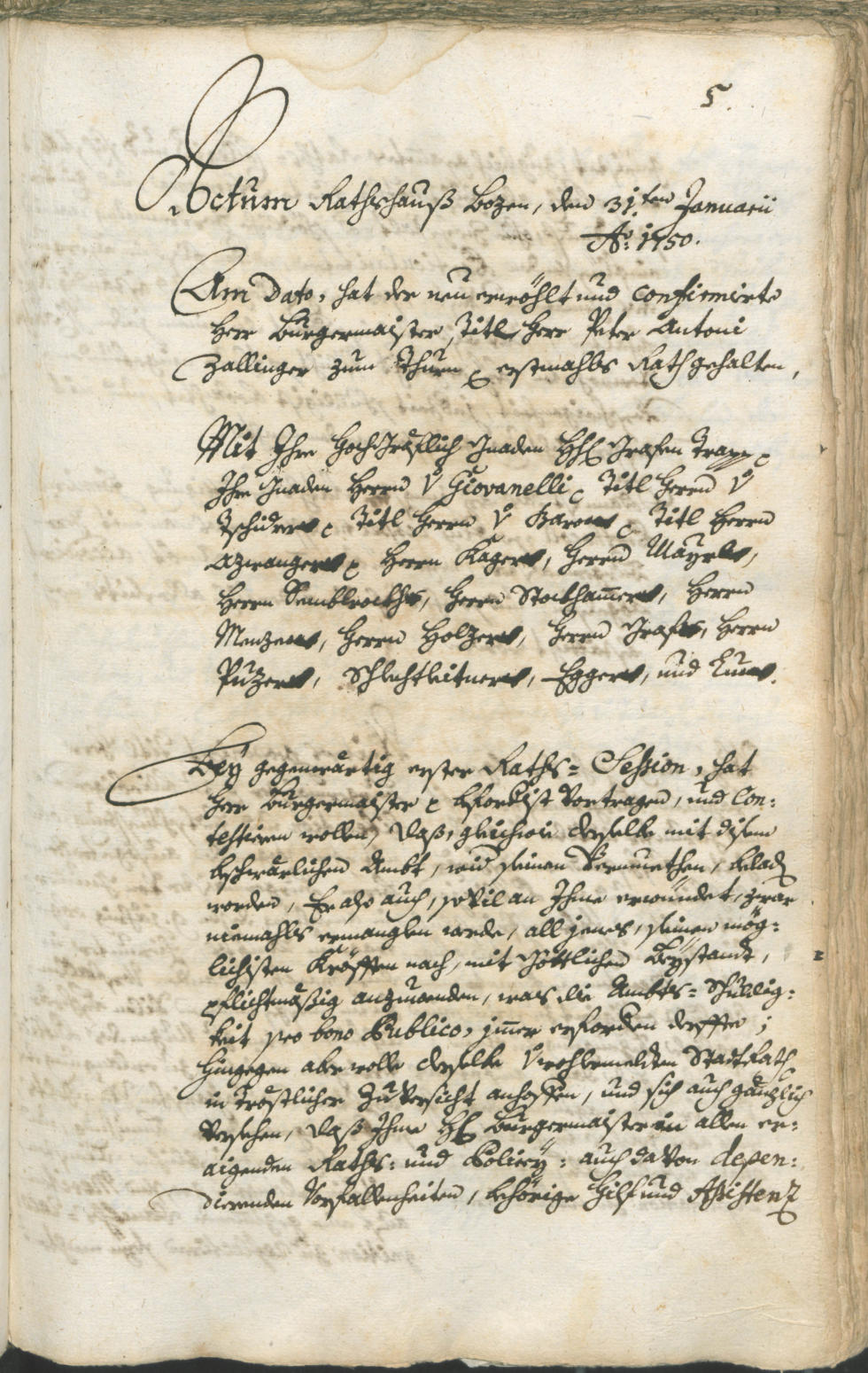 Archivio Storico della Città di Bolzano - BOhisto protocollo consiliare 1750/53 