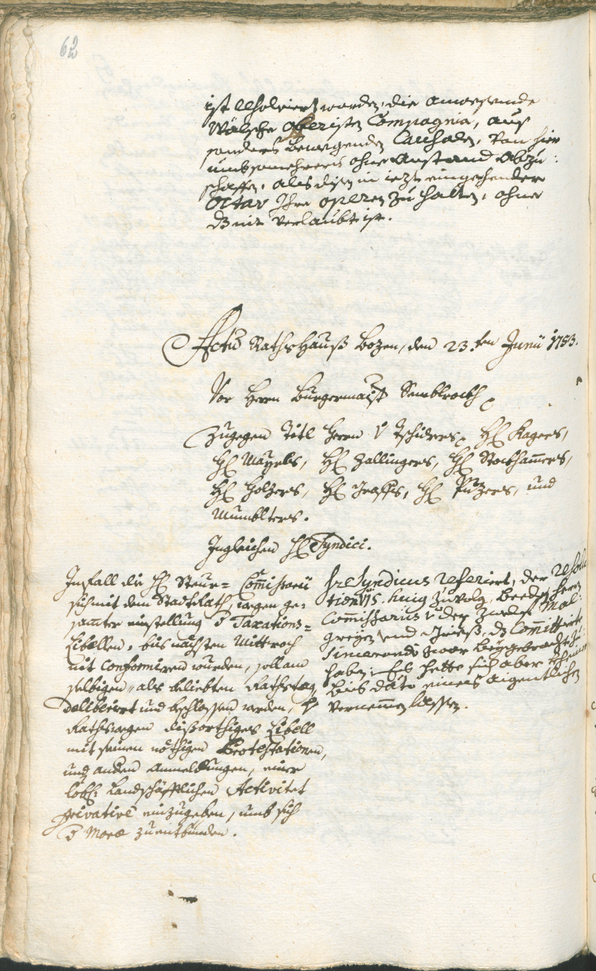 Civic Archives of Bozen-Bolzano - BOhisto Ratsprotokoll 1753/56 