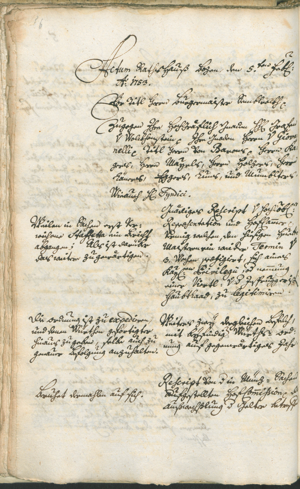 Civic Archives of Bozen-Bolzano - BOhisto Ratsprotokoll 1753/56 