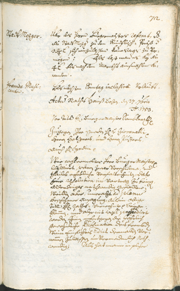 Archivio Storico della Città di Bolzano - BOhisto protocollo consiliare 1753/56 