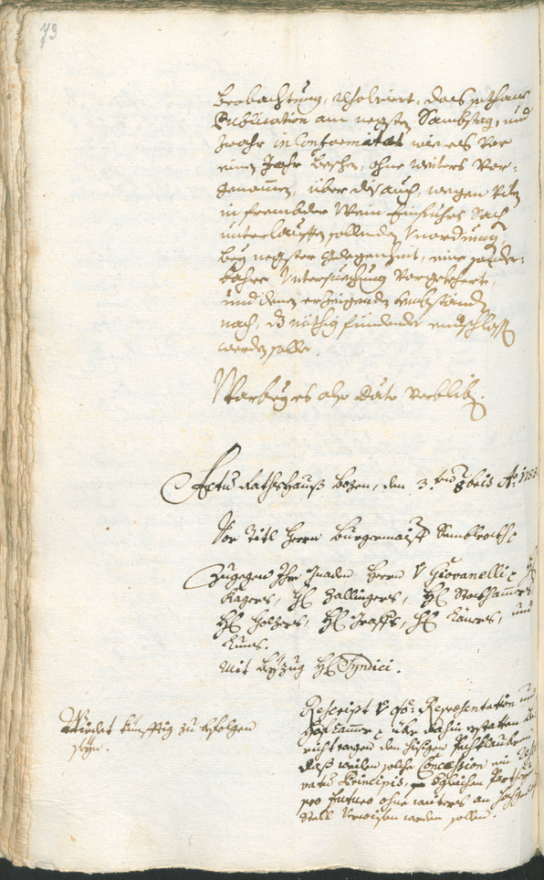 Stadtarchiv Bozen - BOhisto Ratsprotokoll 1753/56 