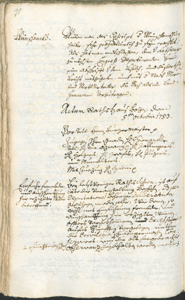 Archivio Storico della Città di Bolzano - BOhisto protocollo consiliare 1753/56 