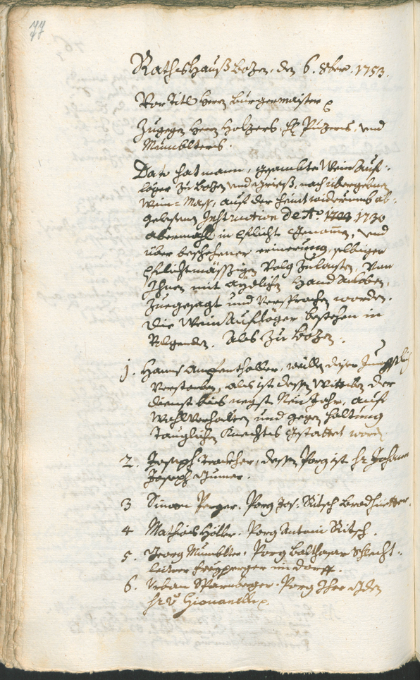 Archivio Storico della Città di Bolzano - BOhisto protocollo consiliare 1753/56 