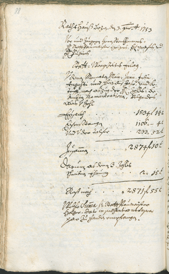 Archivio Storico della Città di Bolzano - BOhisto protocollo consiliare 1753/56 