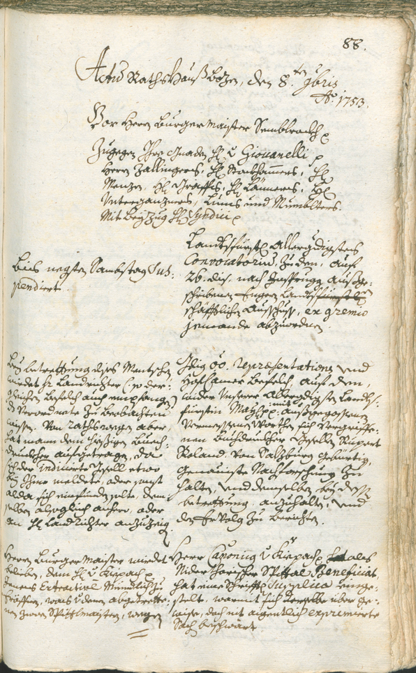 Archivio Storico della Città di Bolzano - BOhisto protocollo consiliare 1753/56 