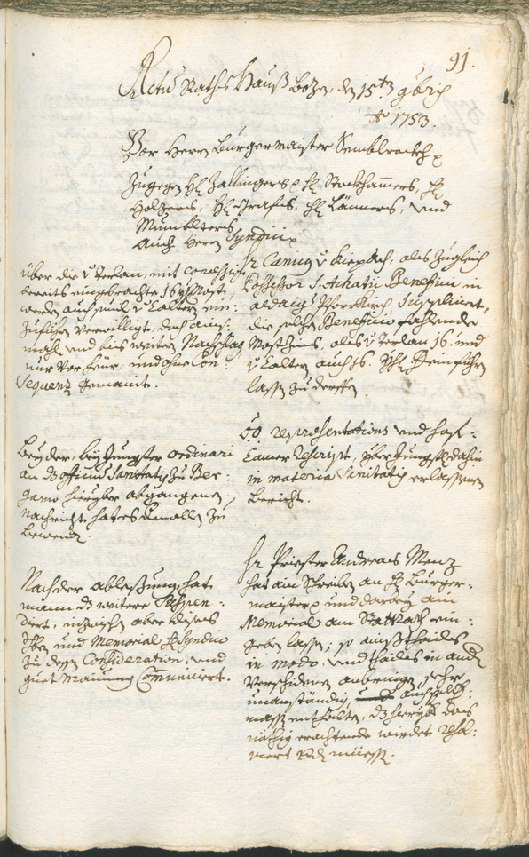 Archivio Storico della Città di Bolzano - BOhisto protocollo consiliare 1753/56 