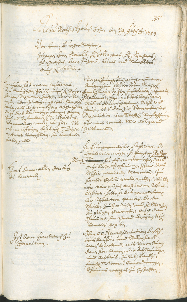 Archivio Storico della Città di Bolzano - BOhisto protocollo consiliare 1753/56 