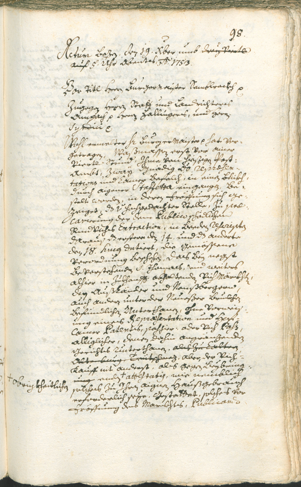 Archivio Storico della Città di Bolzano - BOhisto protocollo consiliare 1753/56 