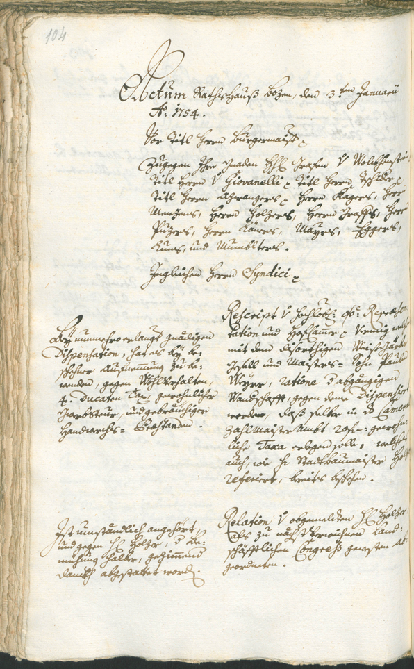 Civic Archives of Bozen-Bolzano - BOhisto Ratsprotokoll 1753/56 