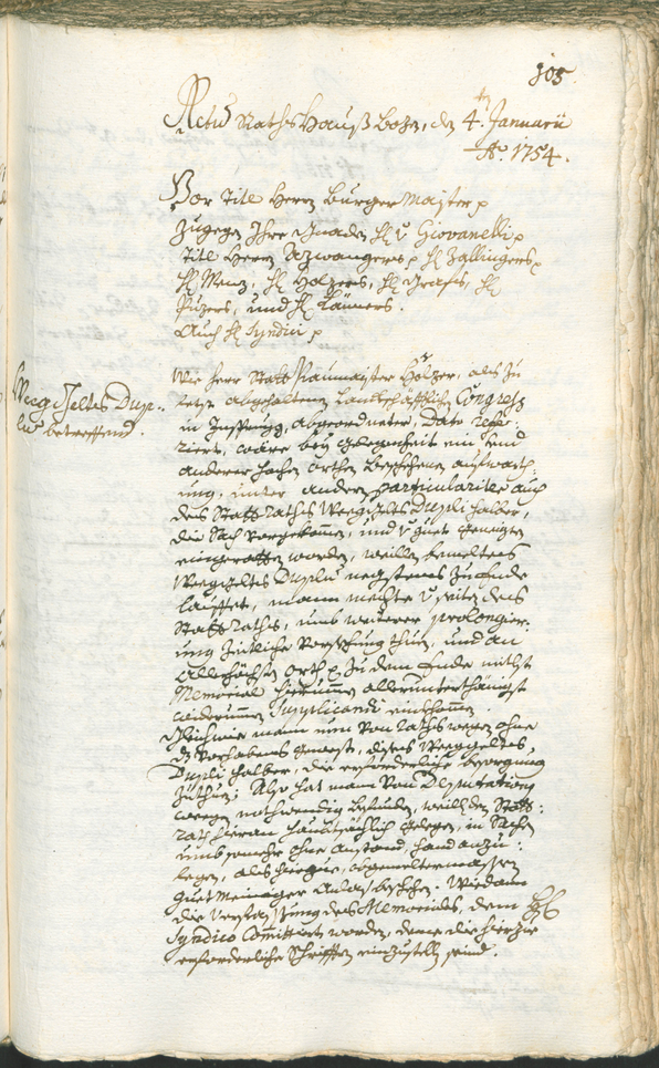 Archivio Storico della Città di Bolzano - BOhisto protocollo consiliare 1753/56 