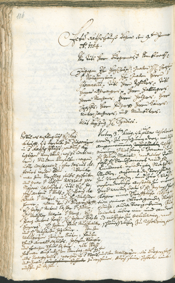 Archivio Storico della Città di Bolzano - BOhisto protocollo consiliare 1753/56 