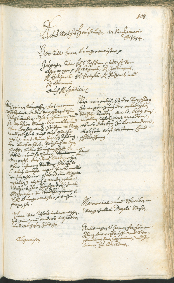 Archivio Storico della Città di Bolzano - BOhisto protocollo consiliare 1753/56 