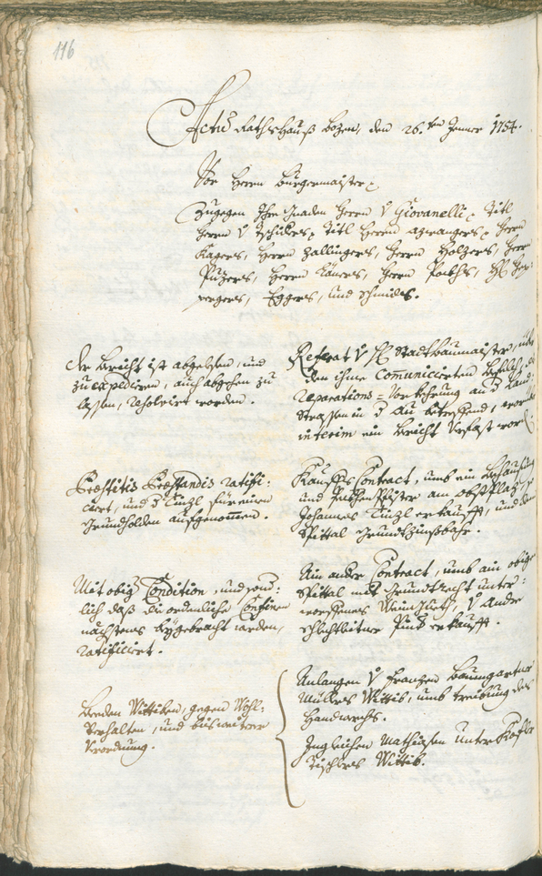 Archivio Storico della Città di Bolzano - BOhisto protocollo consiliare 1753/56 