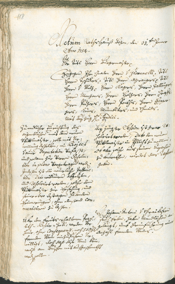 Archivio Storico della Città di Bolzano - BOhisto protocollo consiliare 1753/56 