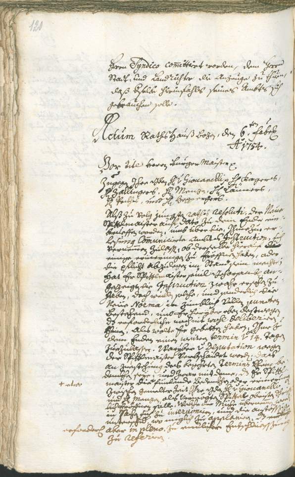 Stadtarchiv Bozen - BOhisto Ratsprotokoll 1753/56 