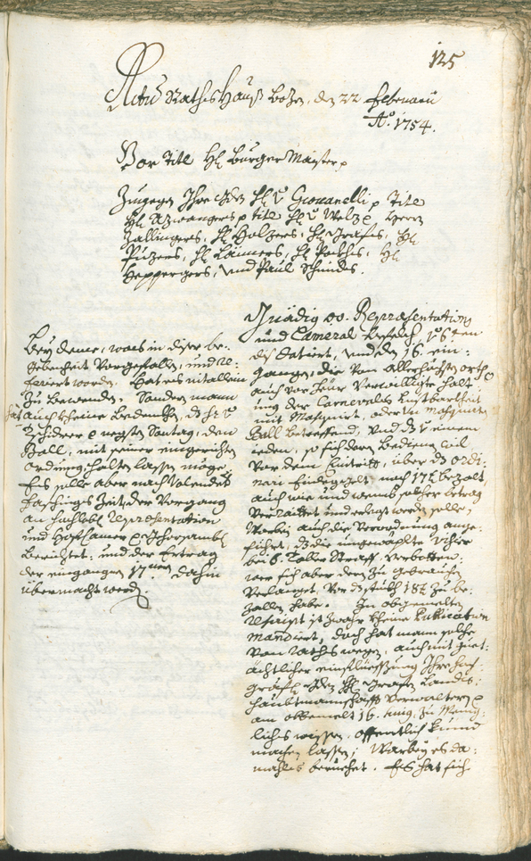 Archivio Storico della Città di Bolzano - BOhisto protocollo consiliare 1753/56 