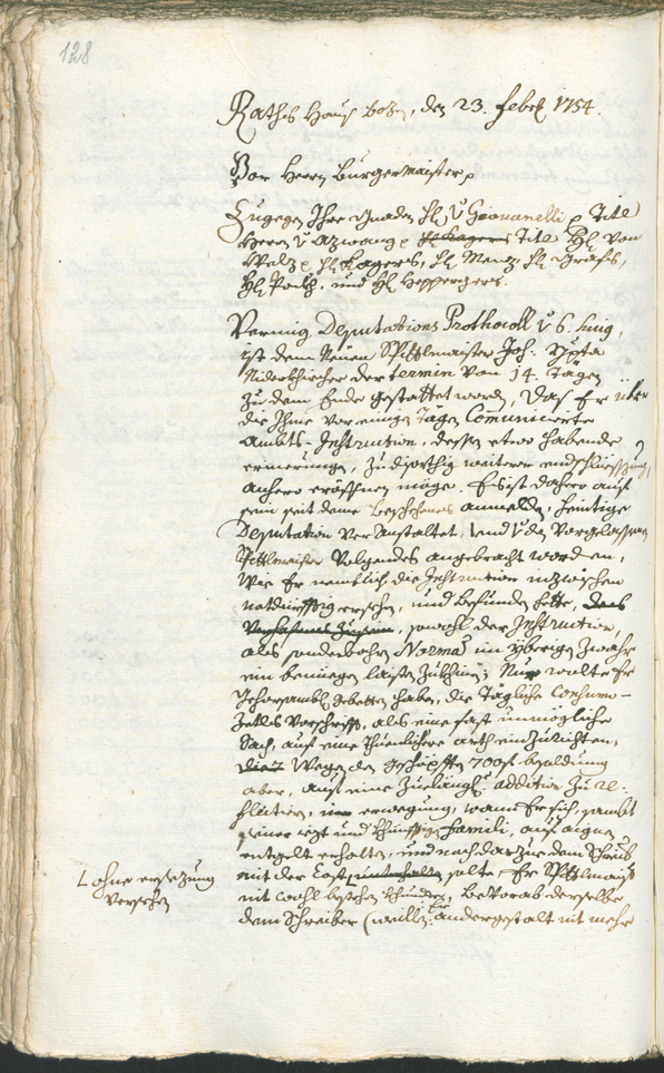 Archivio Storico della Città di Bolzano - BOhisto protocollo consiliare 1753/56 