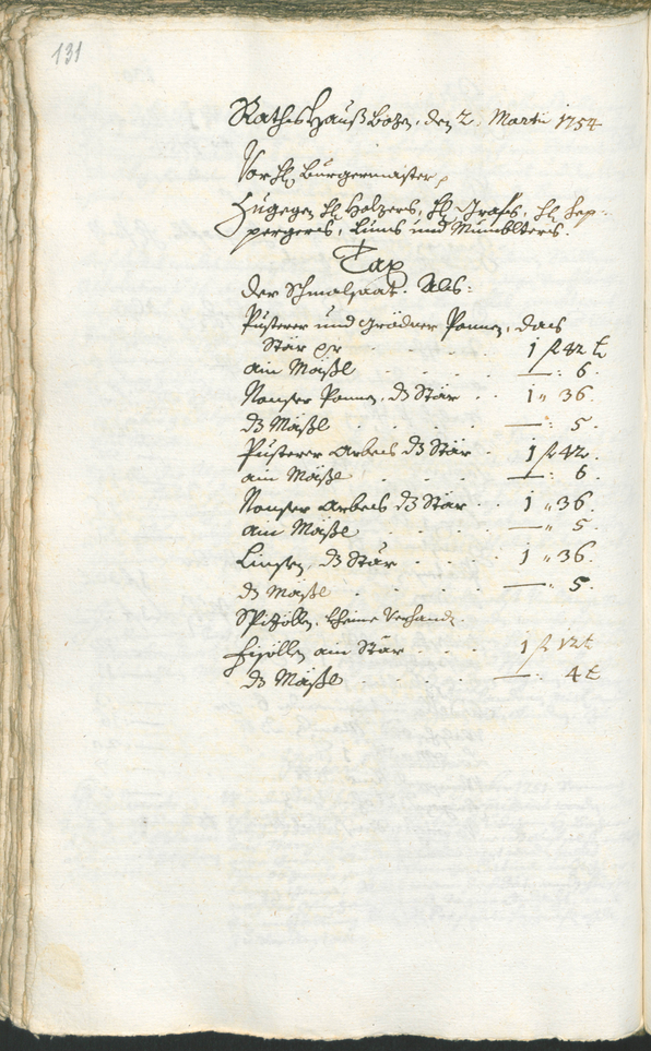 Civic Archives of Bozen-Bolzano - BOhisto Ratsprotokoll 1753/56 