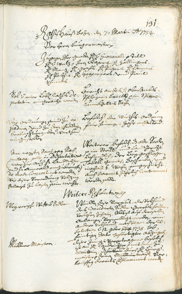 Civic Archives of Bozen-Bolzano - BOhisto Ratsprotokoll 1753/56 