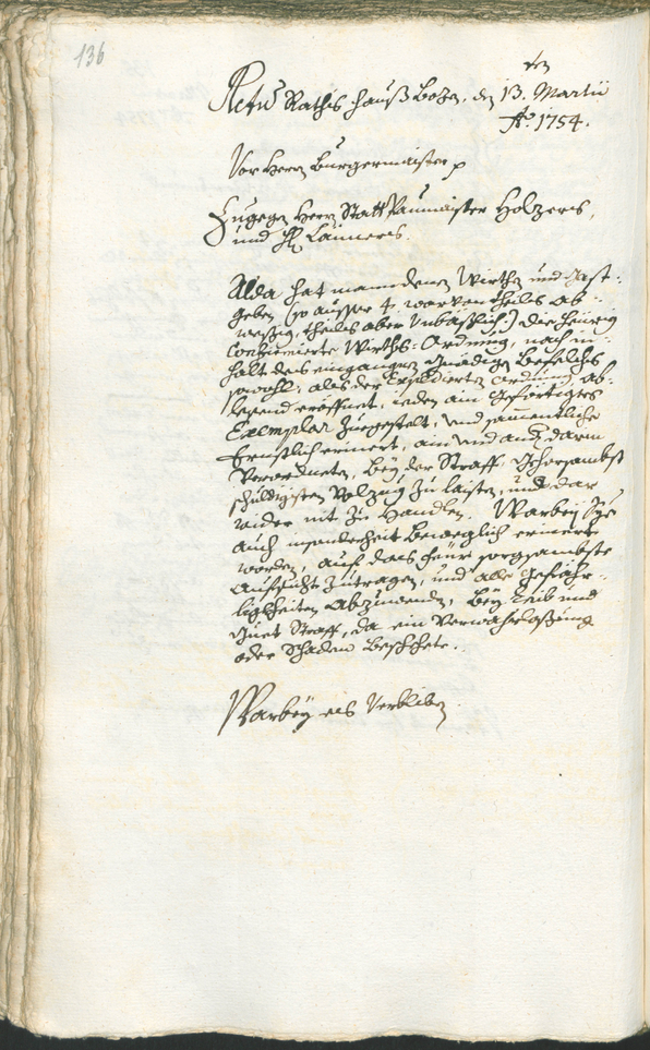 Archivio Storico della Città di Bolzano - BOhisto protocollo consiliare 1753/56 